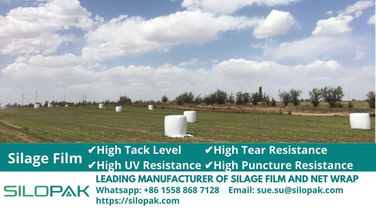 lldpe silage stretch film hay bale crop feed mix for cattle cow