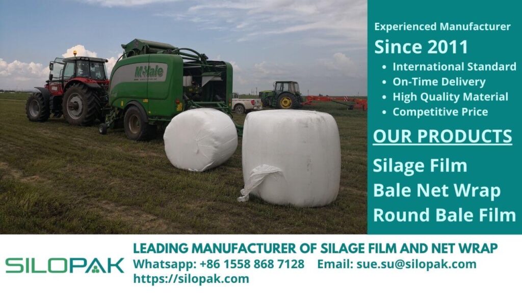 LLDPE Silage Bale Wrap Film manufacturer for fodder grass maize farm